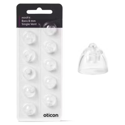 Oticon 8mm Single Vent Bass Domes