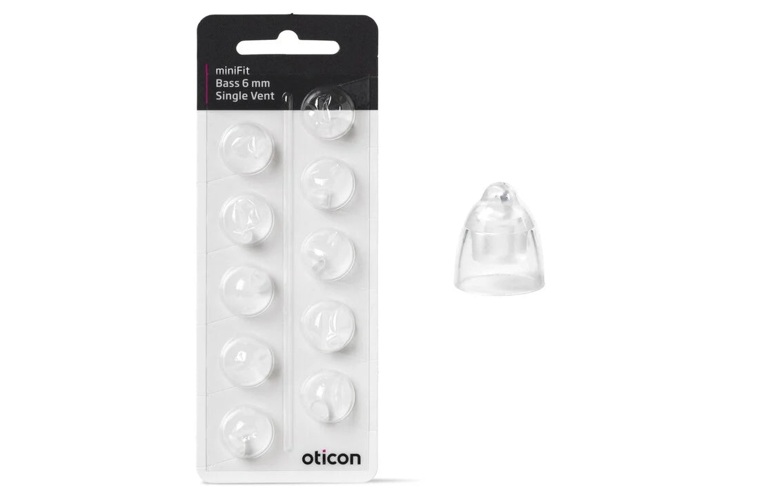 Oticon 6mm Single Vent Bass Domes